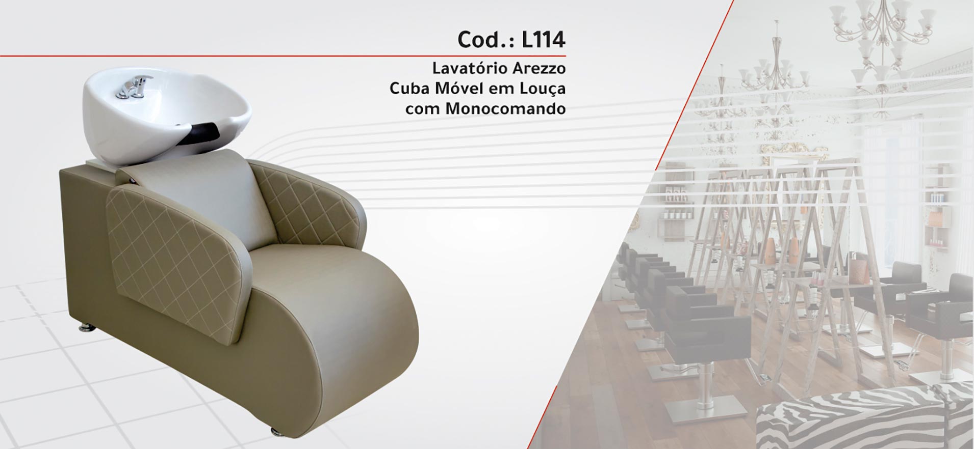 L114 – Lavatório Arezzo Monocomando – Cuba Louça