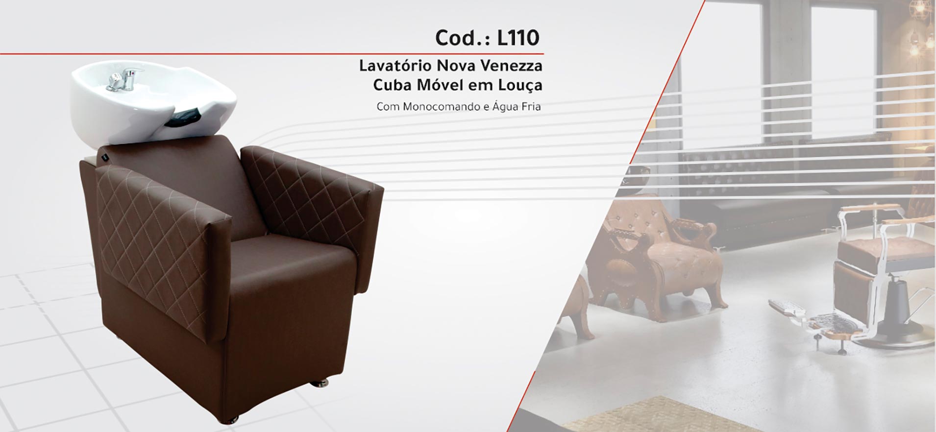 L110 – Lavatório Nova Veneza  - Cuba de Louça