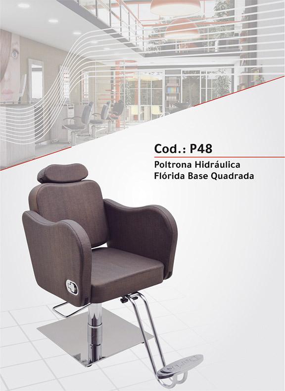 P48 - Poltrona Hidráulica Flórida Base Quadrada