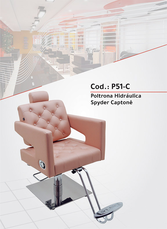 Cadeira Poltrona Hidráulica Pop Barbeiro Reclinável - Fabricante: Darus  Design - Cor: Marrom Acetinado