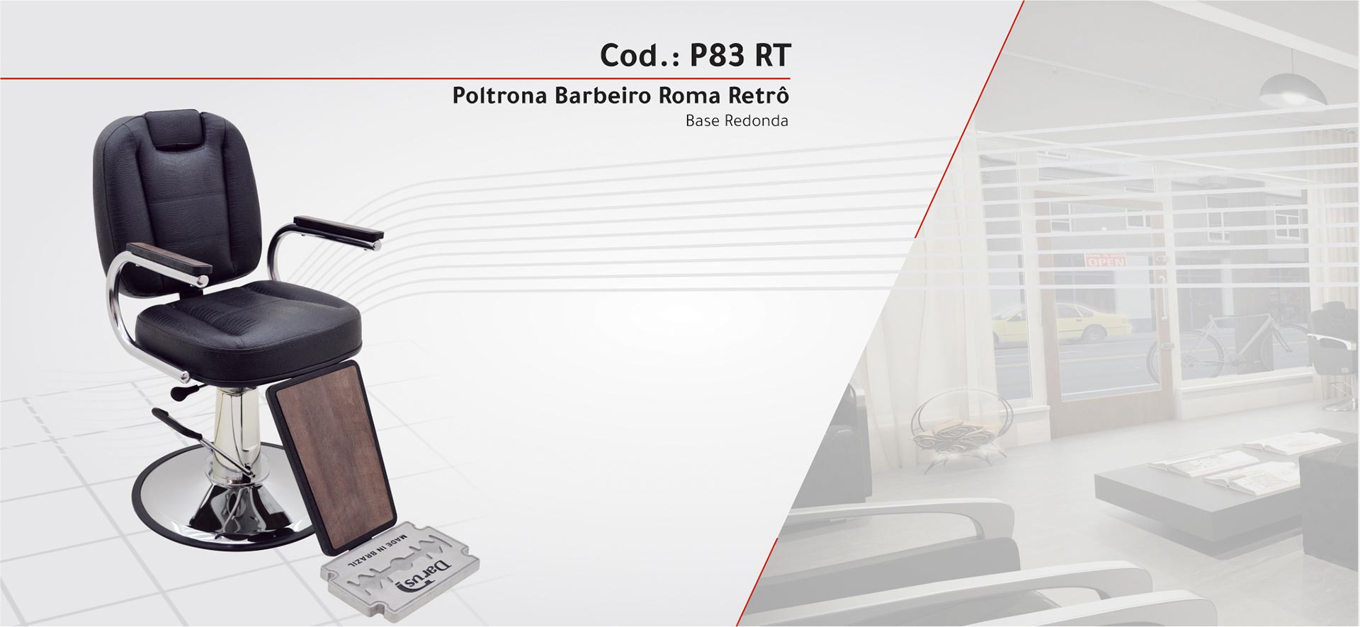 Poltrona Barbeiro Turim / Cobre / Darus Design 