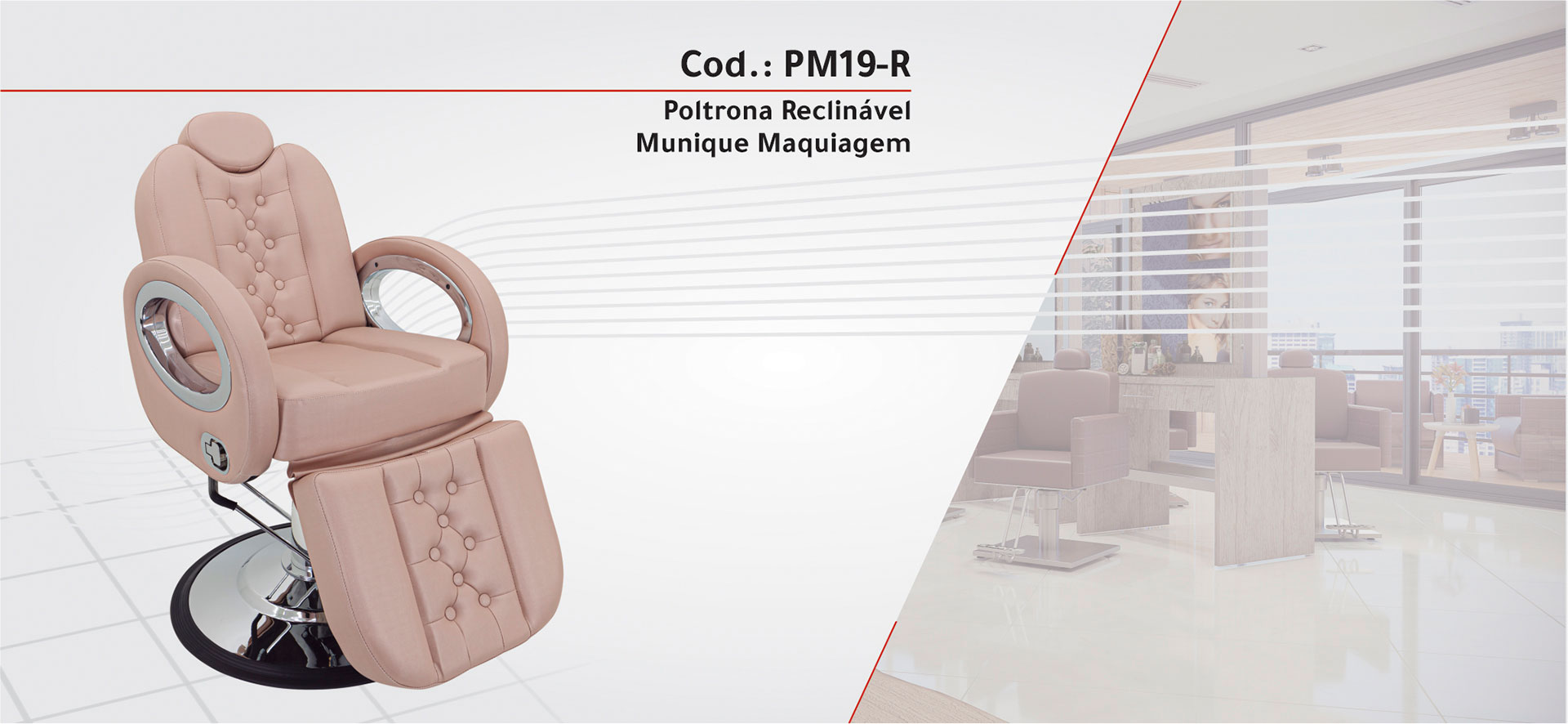 Cadeira Poltrona Munique Maquiagem reclinável - Fabricante: Darus Design -  Cor: Rose Gold em Promoção na Americanas