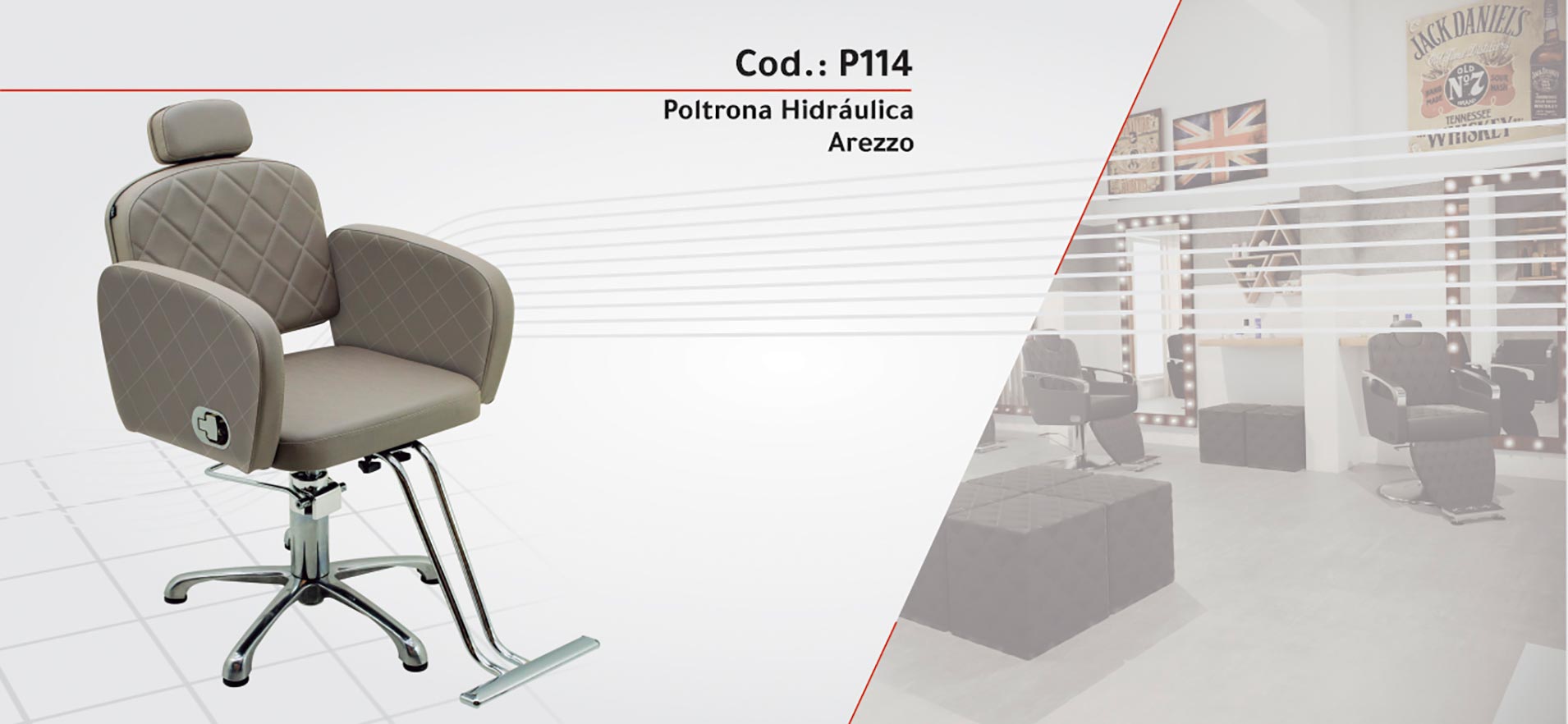 P114 – Poltrona Hidráulica Arezzo