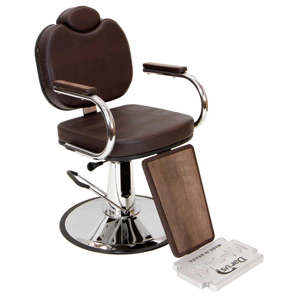 Cadeira barbeiro hidráulica vintage clássico apoio para pés Modelo