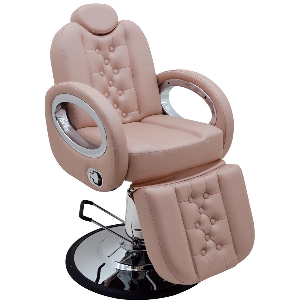 Cadeira Poltrona Hidráulica Letícia Maquiagem Reclinável - Fabricante: Darus  Design - Cor: Champanhe Acetinado em Promoção na Americanas